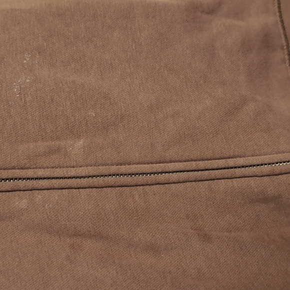 Tommy Hilfiger Camel Brown Full Zip Hooded Sweatshirt Size Medium - Picture 6 of 7